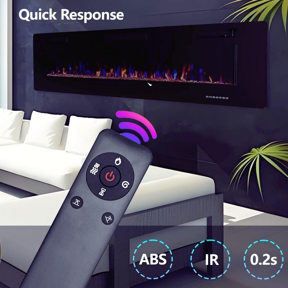 Universal Infrared Remote for Electric Fireplaces - No Programming Required