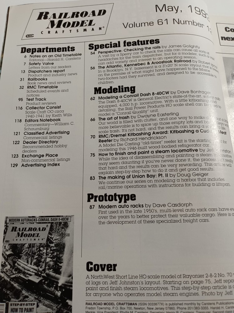 Railroad Model Craftsman Magazine (May, 1993)