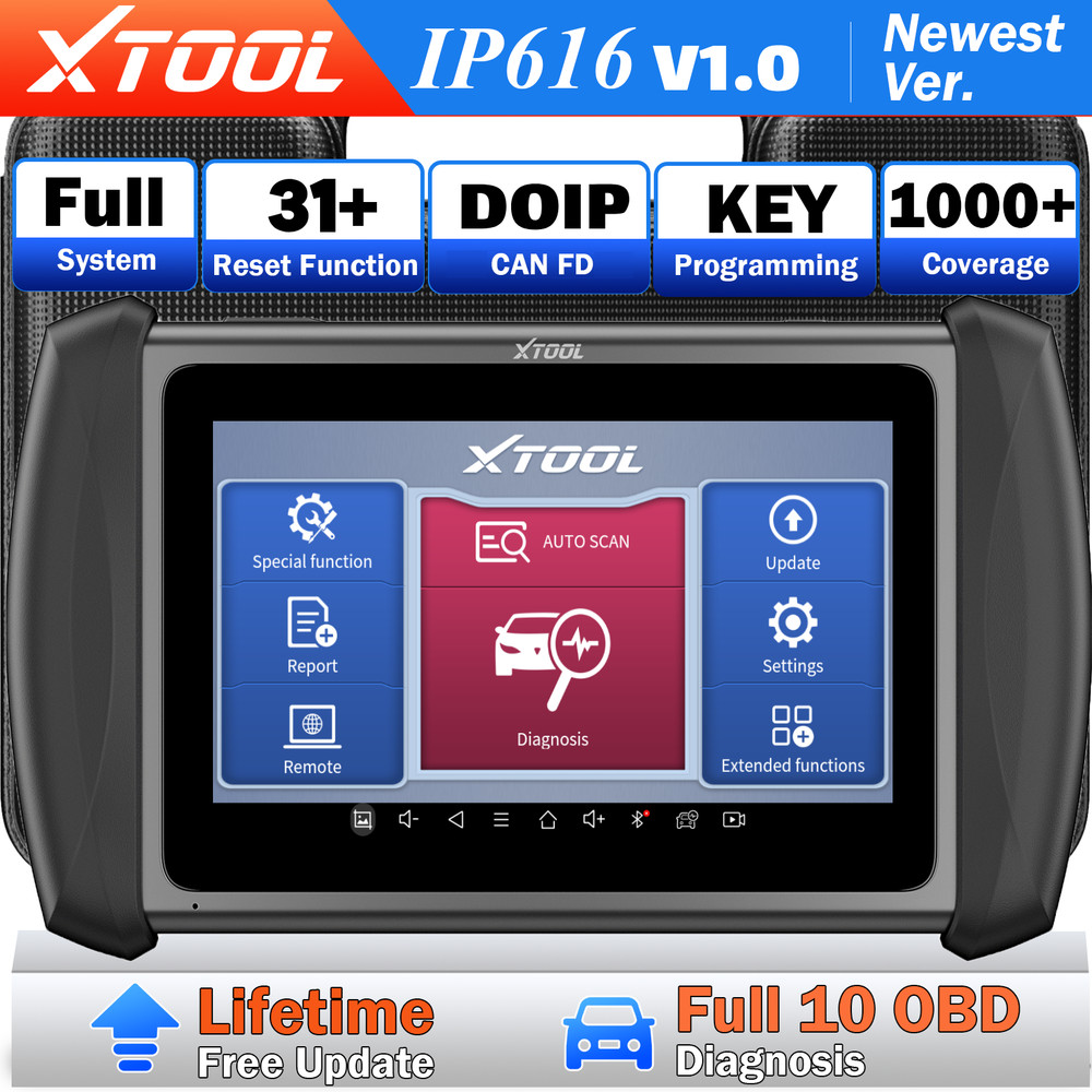 2026 XTOOL IP616 Car OBD2 Scanner Key Programmer Full System Diagnostic Tool SRS