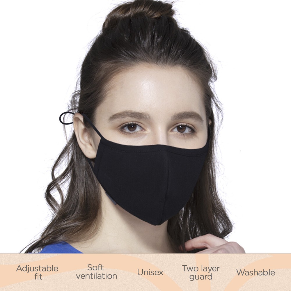Face Mask Double Layer Washable Cotton Adjustable Straps Unisex Face Mask