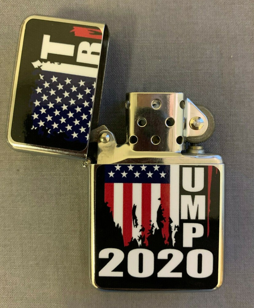 Trump 2020 D24 Flip Top Oil Lighter Windproof
