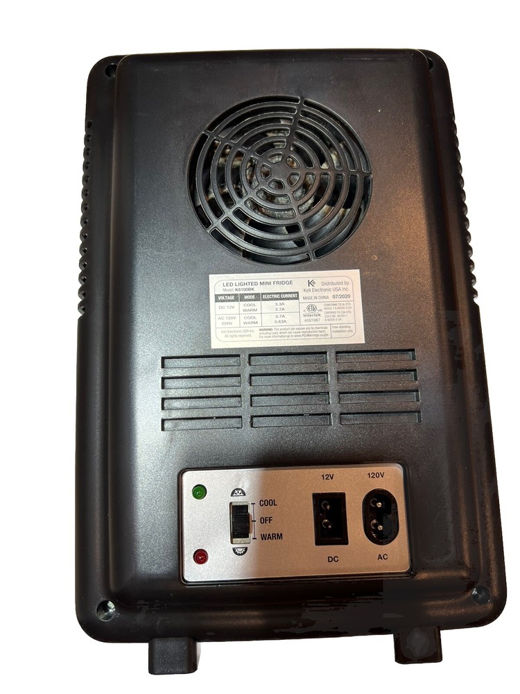 Mini Fridge Cooler Small Refrigerator Portable Compact Chiller LED Black New