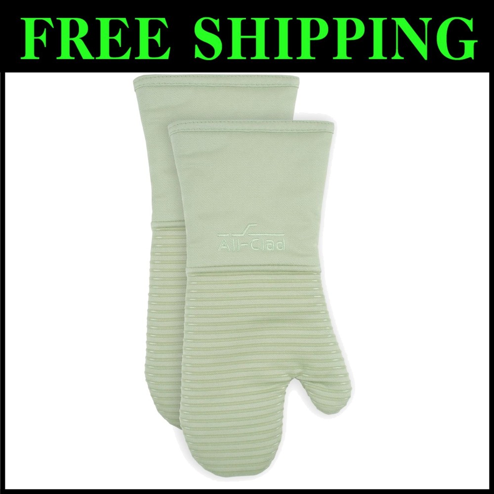 Heat Resistant Silicone Oven Mitts, 2-Pack