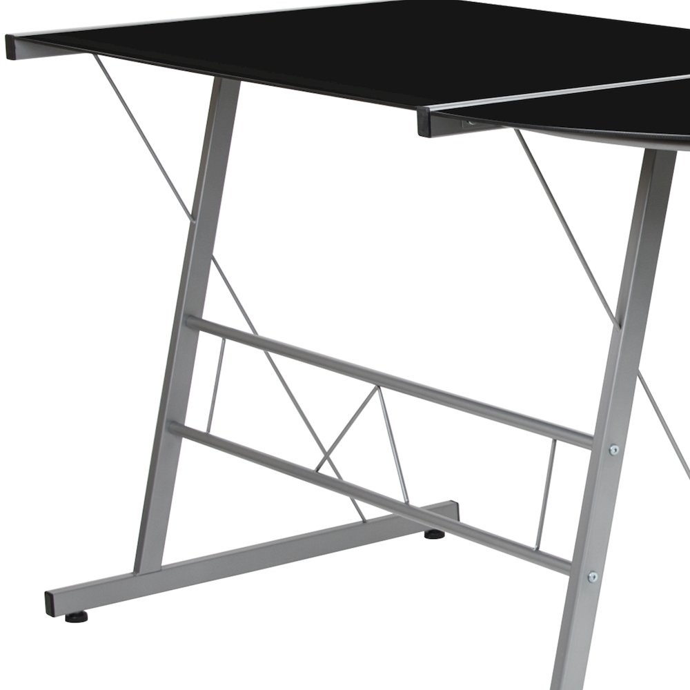 L-Shaped Desk 83.5" Computer Corner Desk, Black