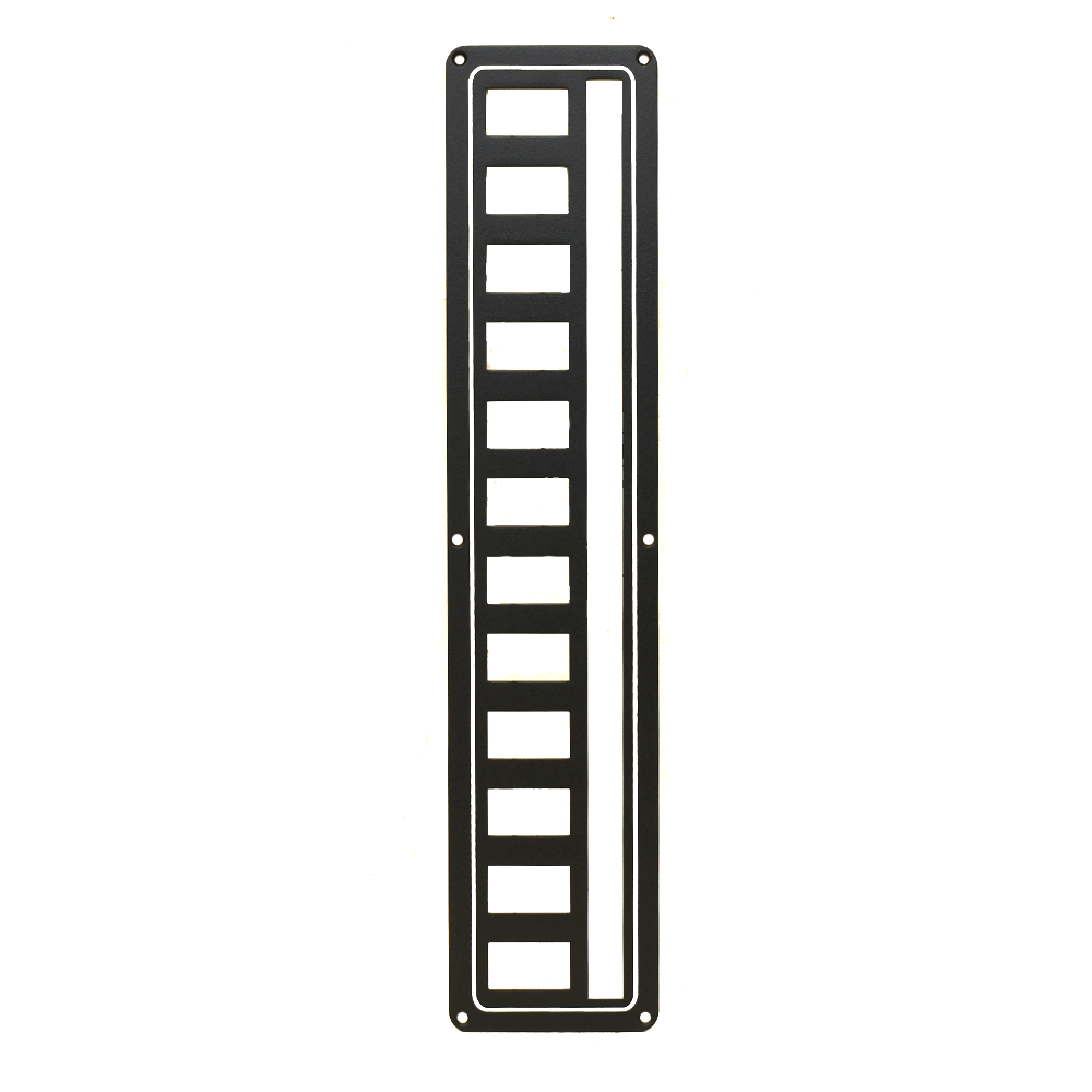 Tiara Boat Blank Switch Panel 3306460 | 12 Position Black Aluminum