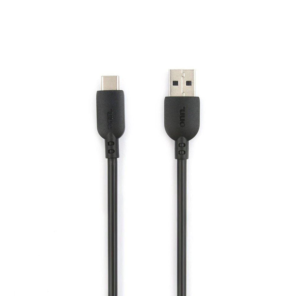 Onn. 10ft USB to USB-C Cable, Black, Compatible with USB-C Devices