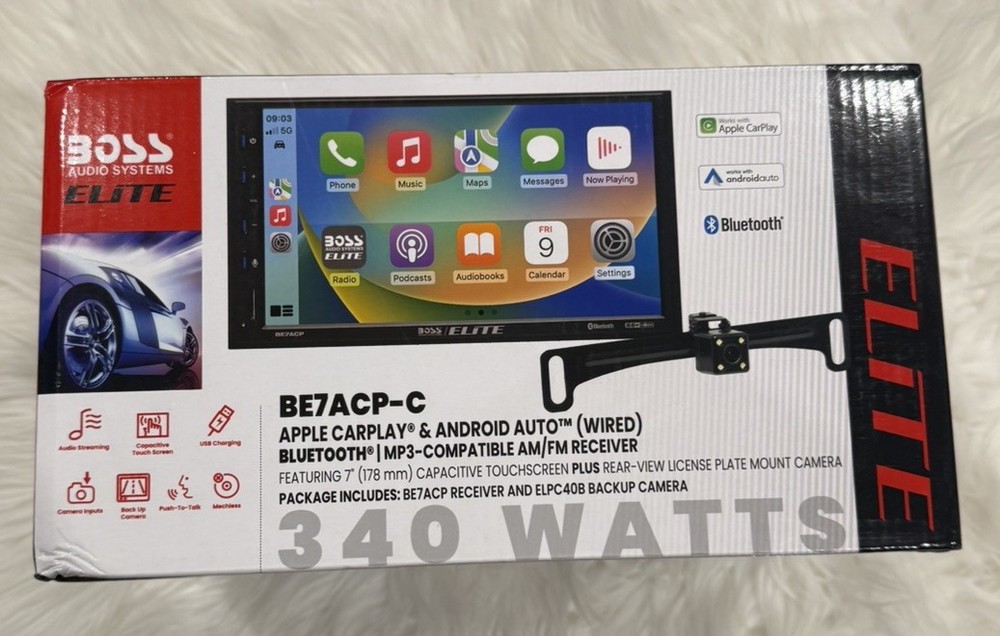 Boss Audio System ELITE BE7ACP-C Digital Multimedia Receiver + Camera-OPEN BOX!