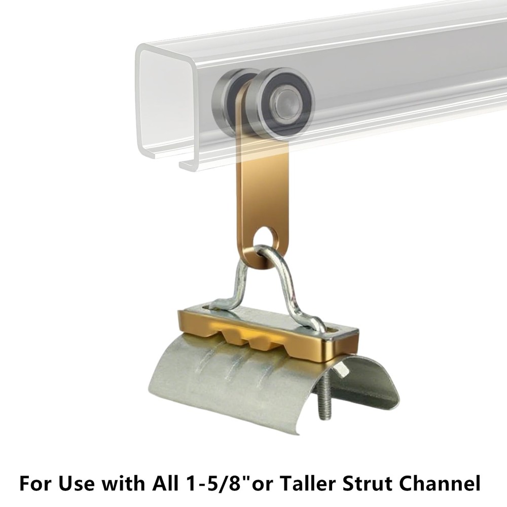 2 Wheel Trolley Assembly Roller Cable Trolley System, Silent Unistrut Trolley...