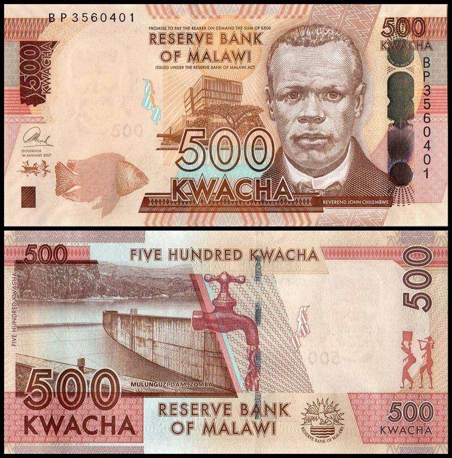 Malawi 500 Kwacha, 2017, P-66b, UNC