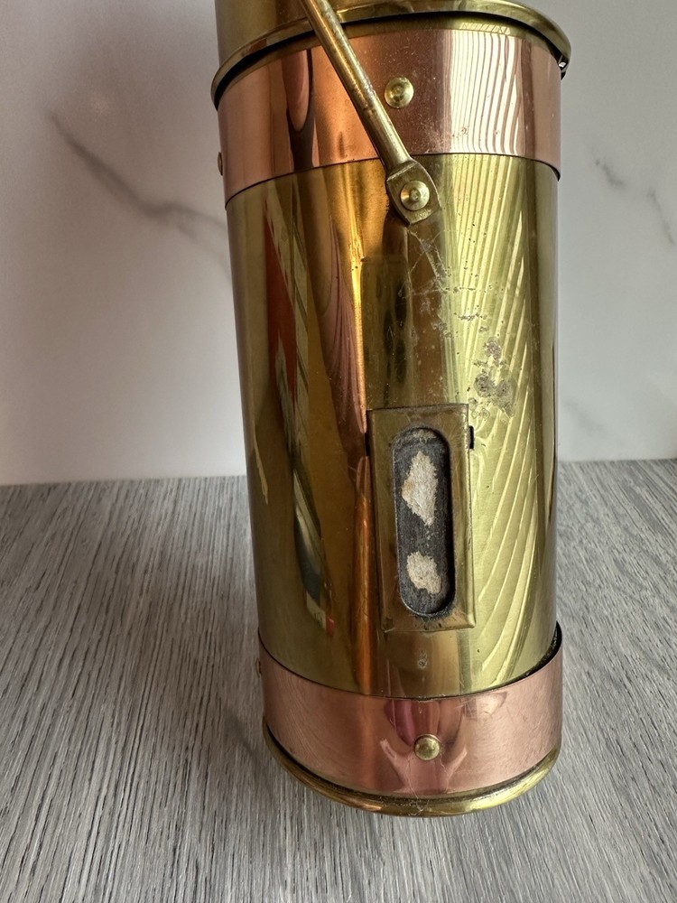 Vintage Copper & Brass March Stick Holder