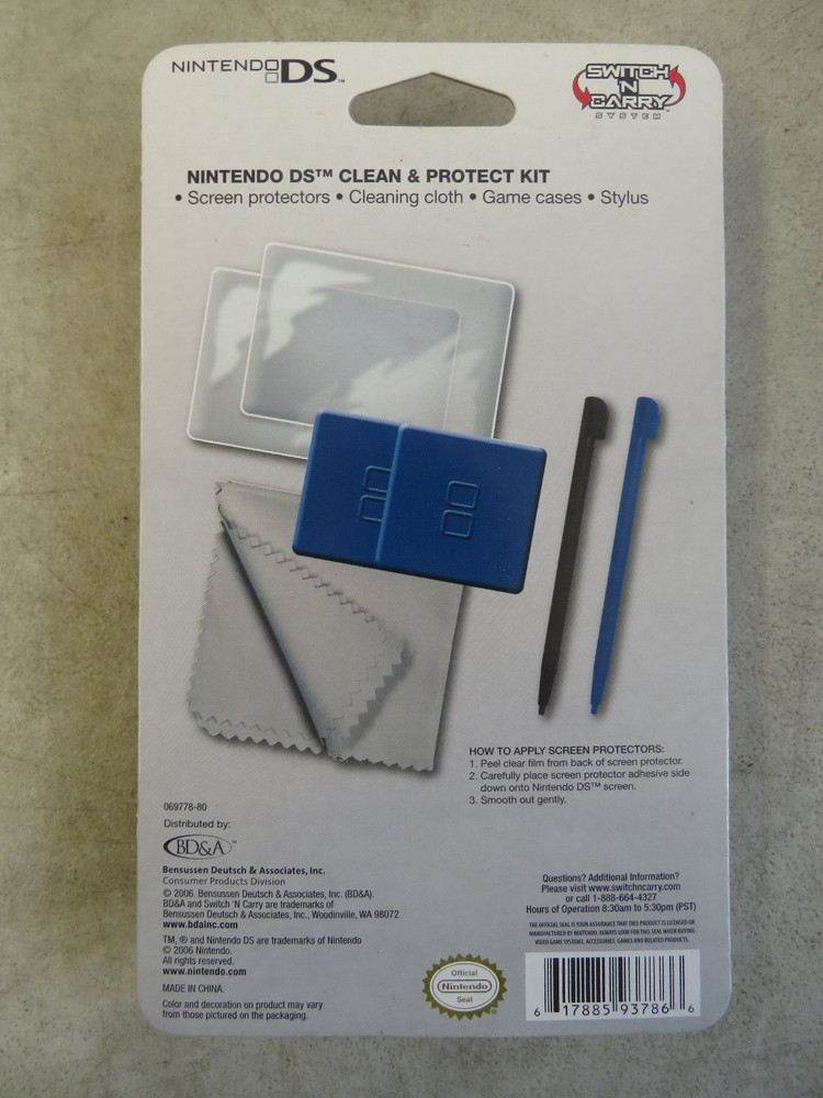 Nintendo DS Lite Clean And Protect Kit Accessory Sealed MOC