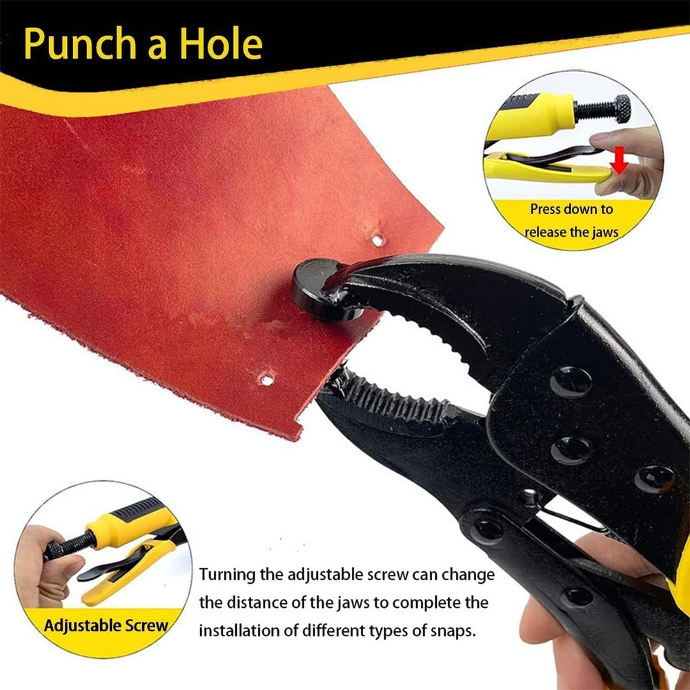 Heavy Duty Snap Fastener Tool Kit with 25 Sets Snaps, Includes Fabric Snap Bu...