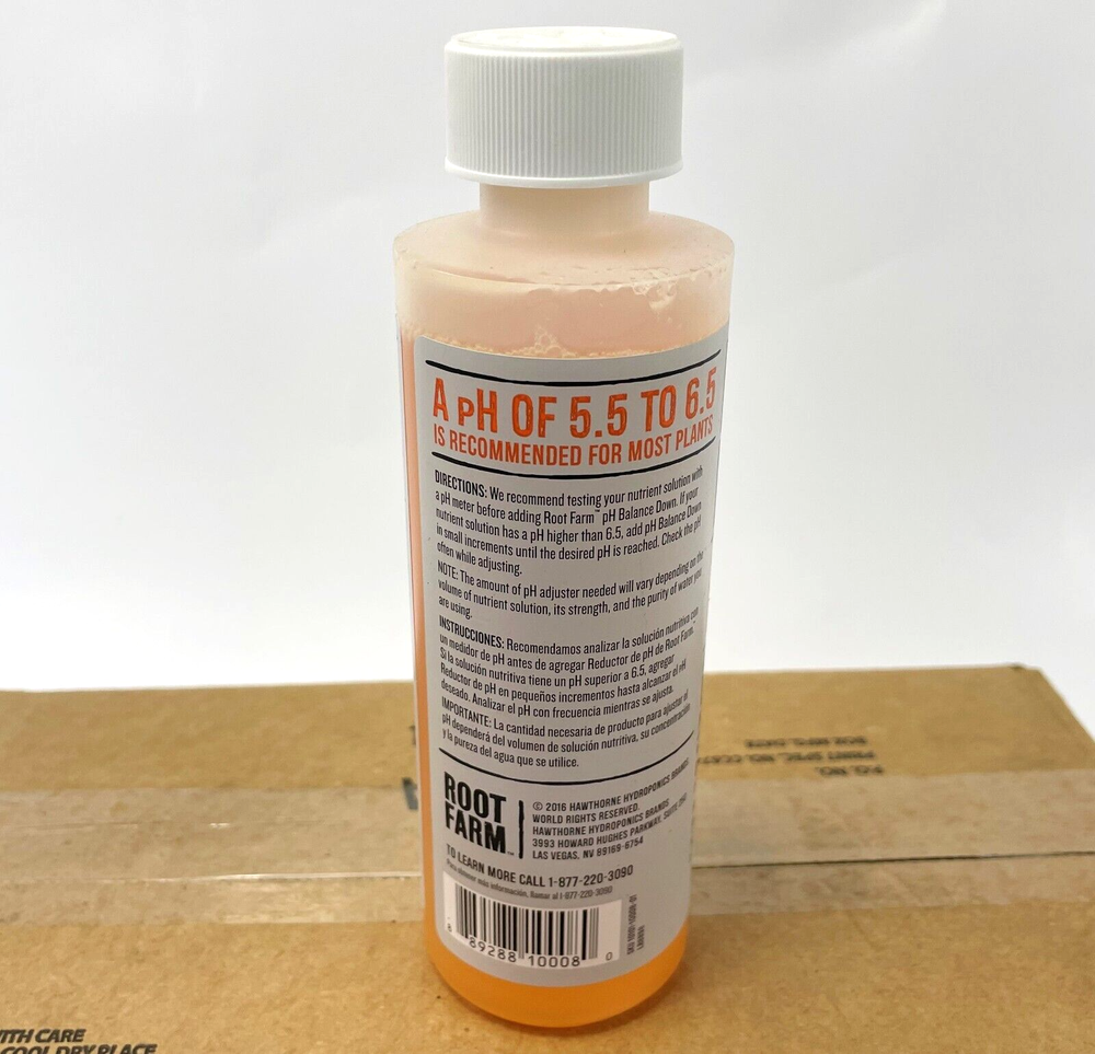 Case of 15 Bottles ROOT FARM pH Balance DOWN Hydroponic