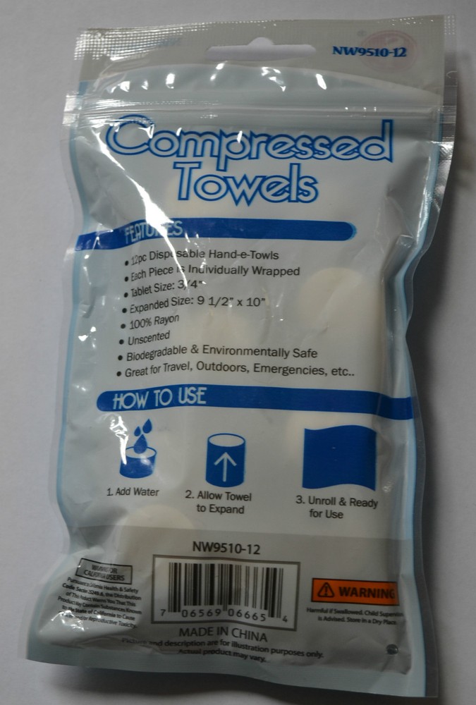 Compressed Towels 12-Pack