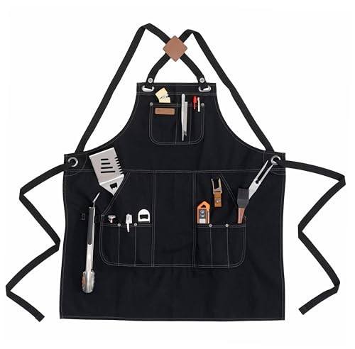 Unisex BBQ Apron, Black, One Size