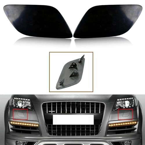 Left+Right Front Bumper Headlight Washer Cover Nozzle Cap for Audi Q7 2010