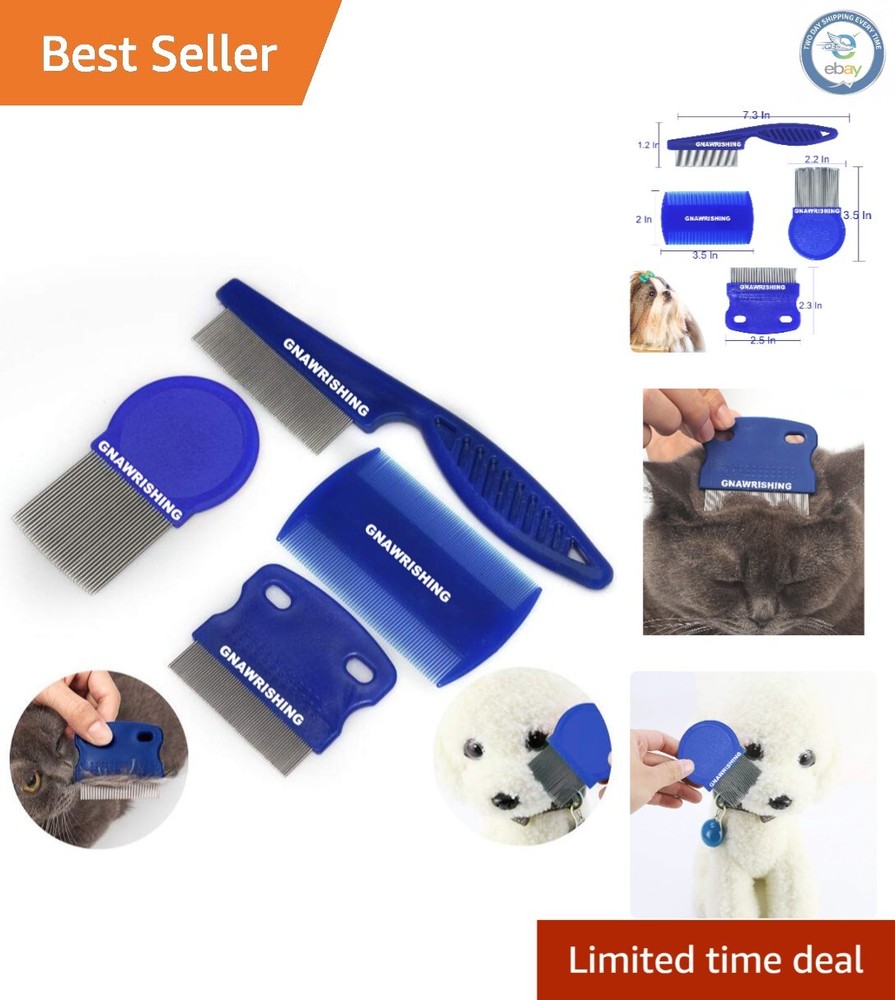 High-Strength Stainless Steel Flea Combs – Essential Pet Grooming Tools
