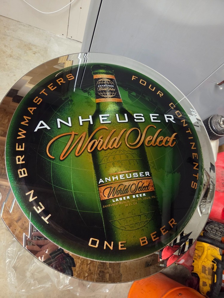 2002 Anheuser - Busch World Select Beer Glass Mirror