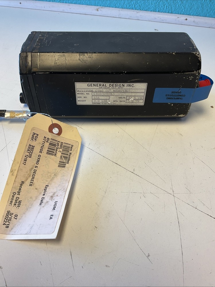 General Design Inc Attitude Indicator P/N 6980L