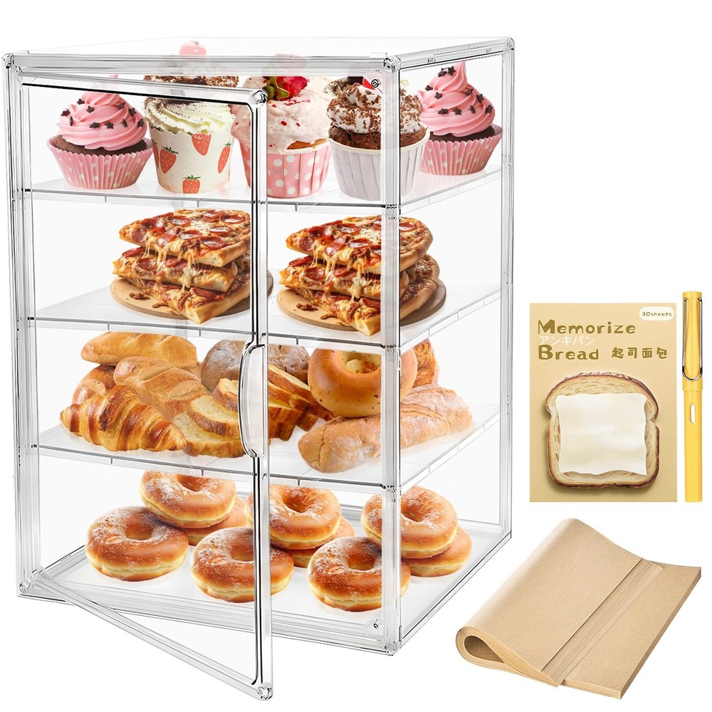 Pastry Display Case,Large Bakery Cookie Display Stand for Kitchen Countertop,...