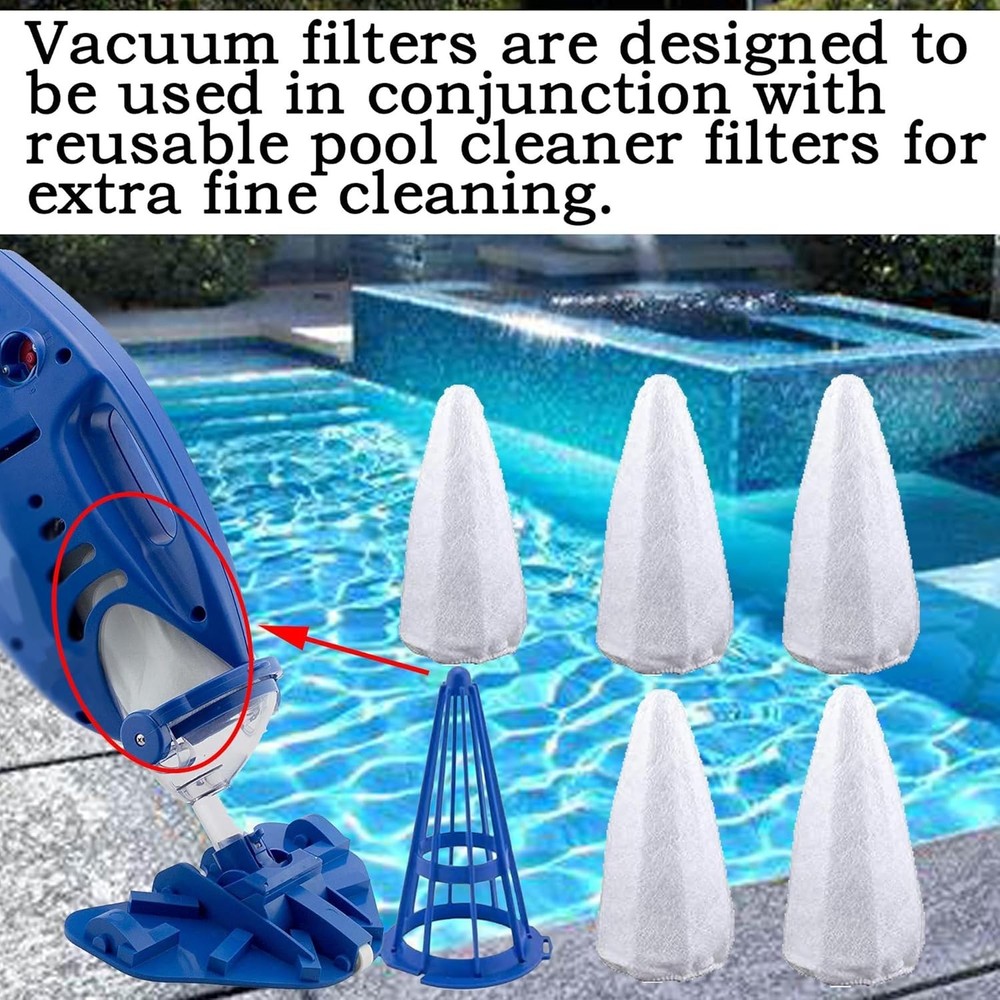 Fits Vacuum Filter Cotton Cone Filter Frame for Pool Blaster Water Tech