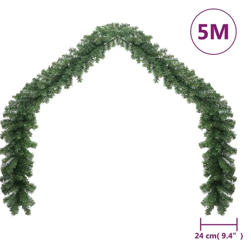 Christmas Garland with LED Lights 16 Ft