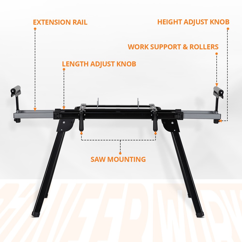Foldable Compact Folding Miter Saw Stand with Quick Release Mounting Brackets US