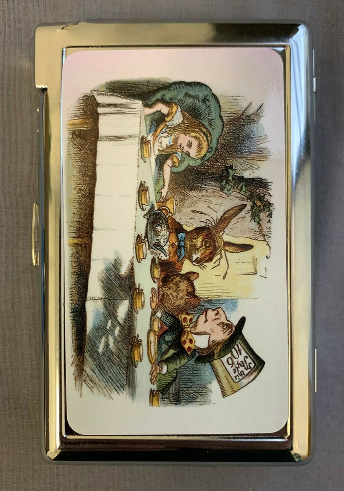 Alice D33 Cigarette Case with Built in Lighter Metal Wallet