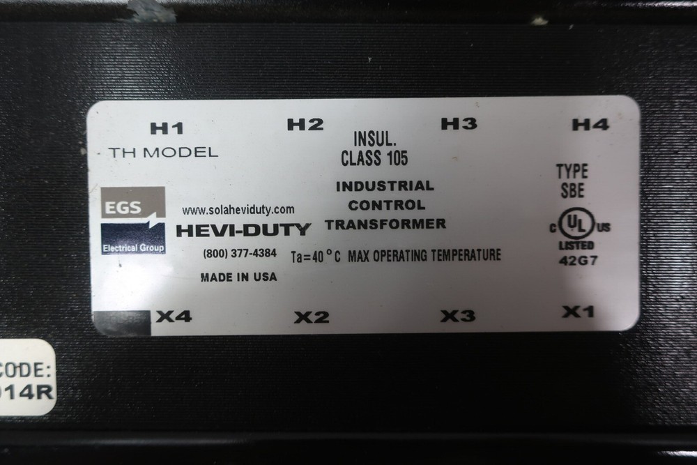 Egs Class 105 Type Sbe Hevi Duty Industrial Control Transformer