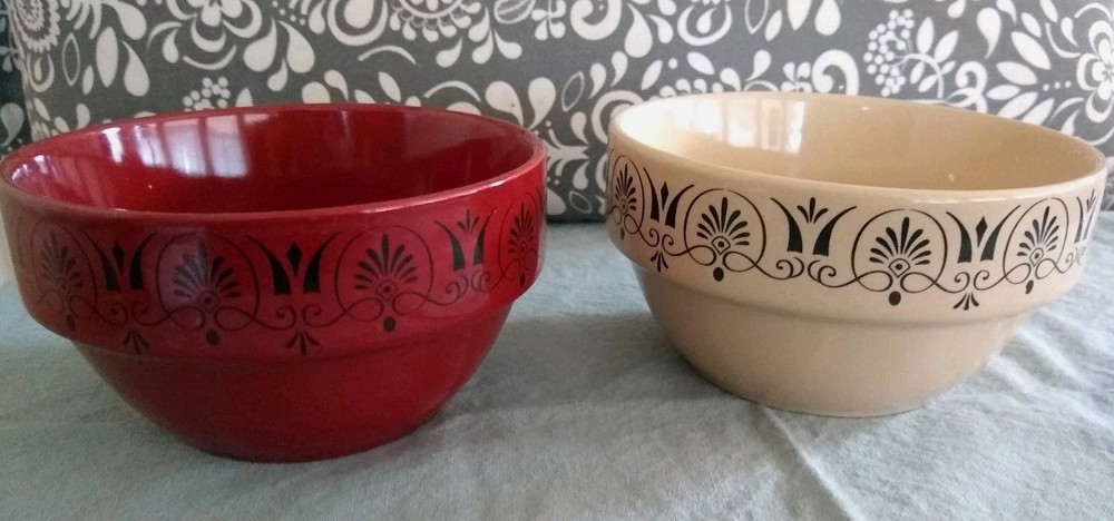 PAIR CROFTON STONEWARE 20.96 ML MIXING BOWLS