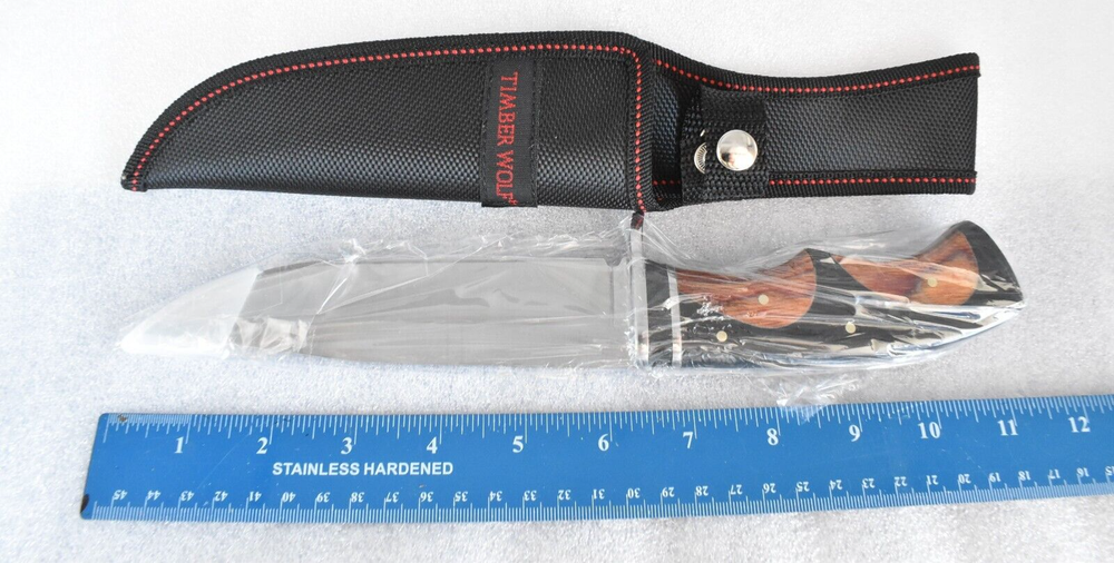 Timber Wolf TW 870 Peruvian Fixed Blade Hunting Knife, Sheath NEW IN Box