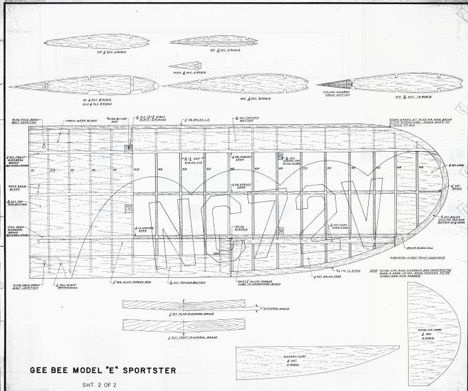 1/4 Scale Gee Bee "E" Giant Scale RC Airplane Digital PDF Plans on CD