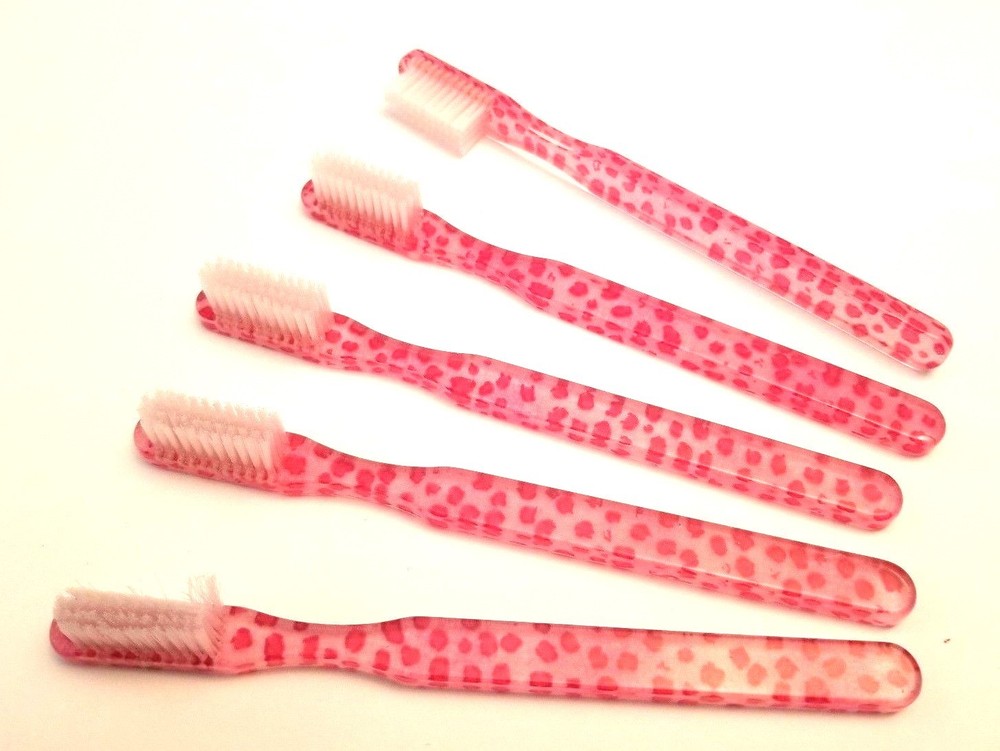 10-PACK Pink Leopard Vintage Designer Toothbrush FUN NEW