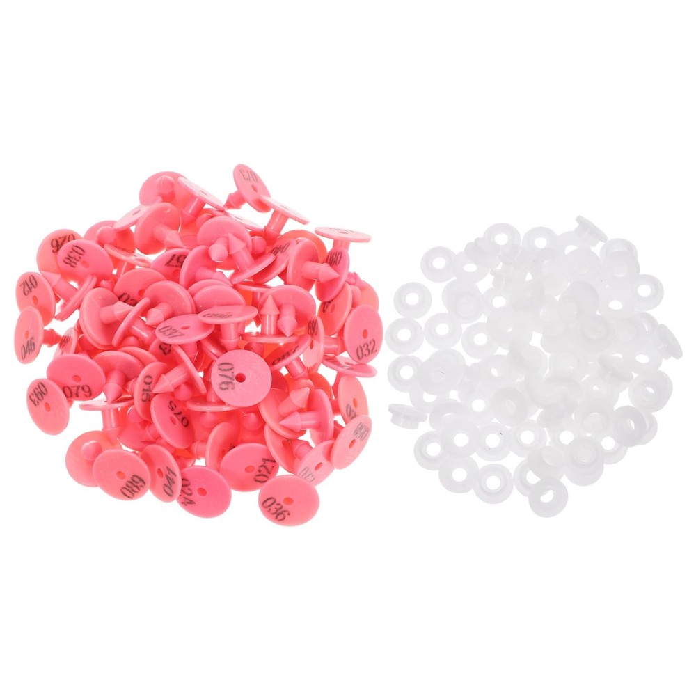 100Pcs Rabbit Ear Tags Numbered Identification for Animal Tracking Farm & Ran...