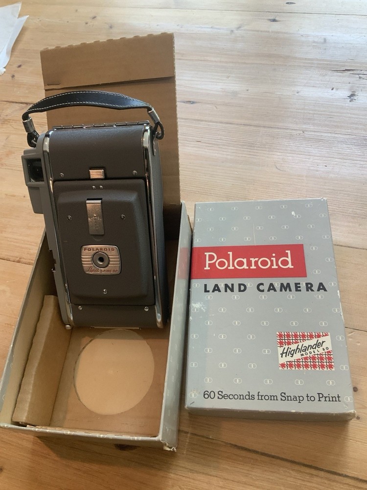Vintage Polaroid Model 80 Highlander Original Box Manual Untested