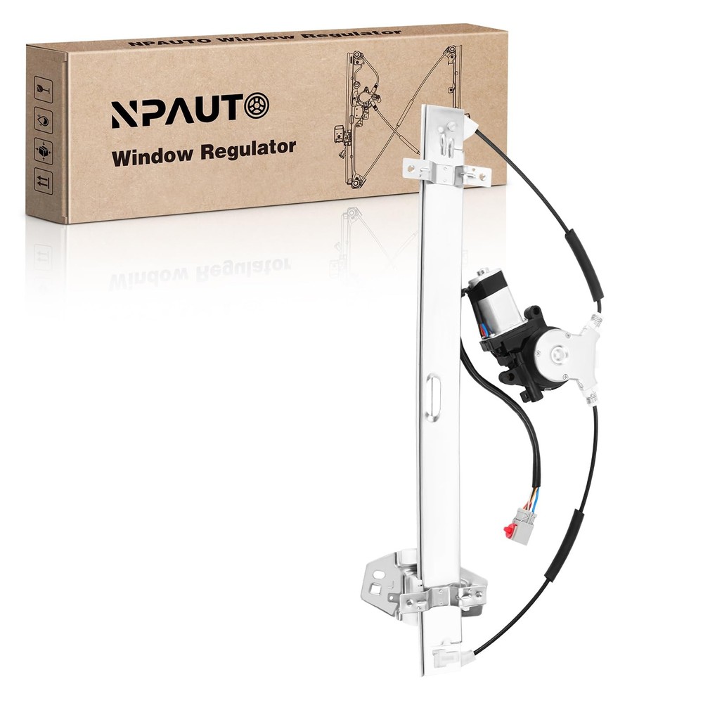 Front Driver Side Power Window Regulator with Motor Assembly Silver