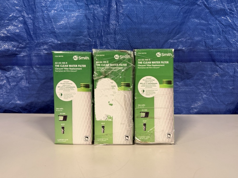 3 Pack O Smith AO-US-100-R The Clean Water Filter Claryum Filter Replacement