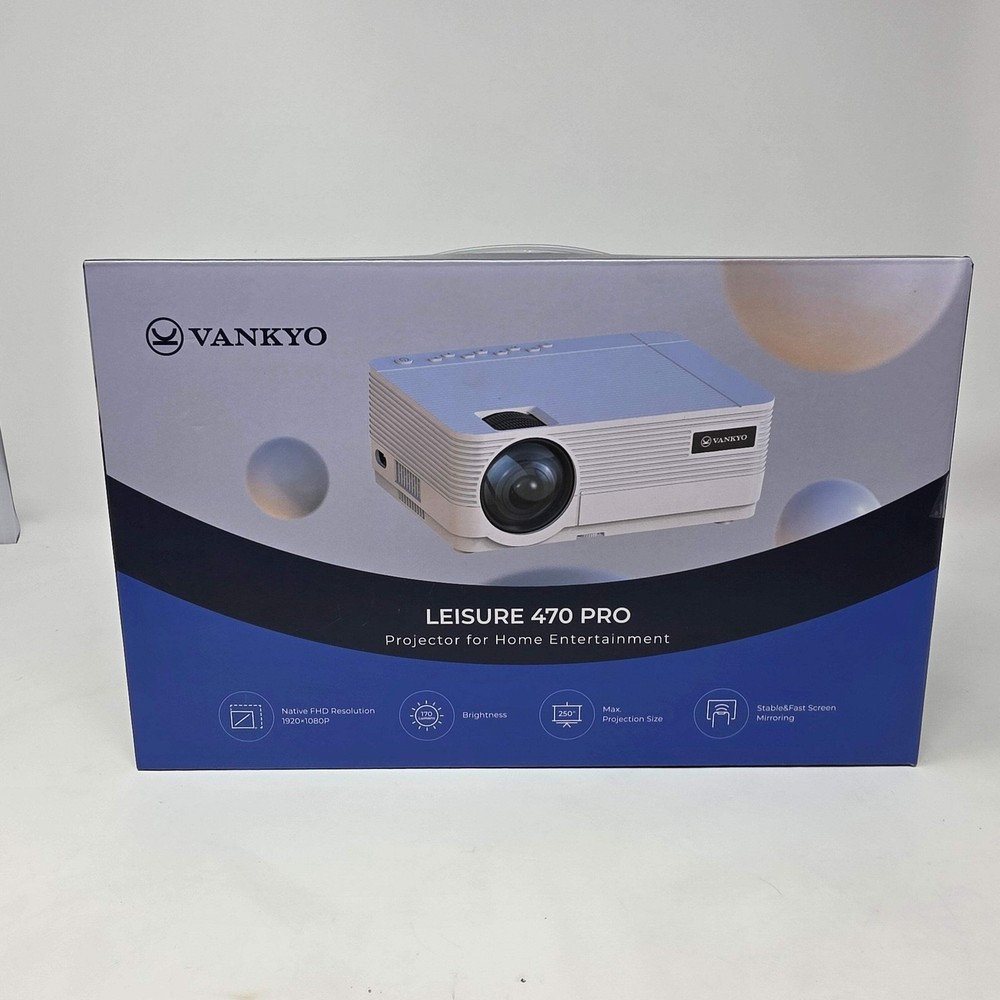 Vankyo - Leisure 470 Pro Native 1080P Wireless Single LCD Mini Projector - White