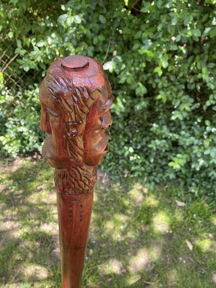 Baculo De Eggun Dos Caras (two Face) Cedar Wood 4,5 Pies