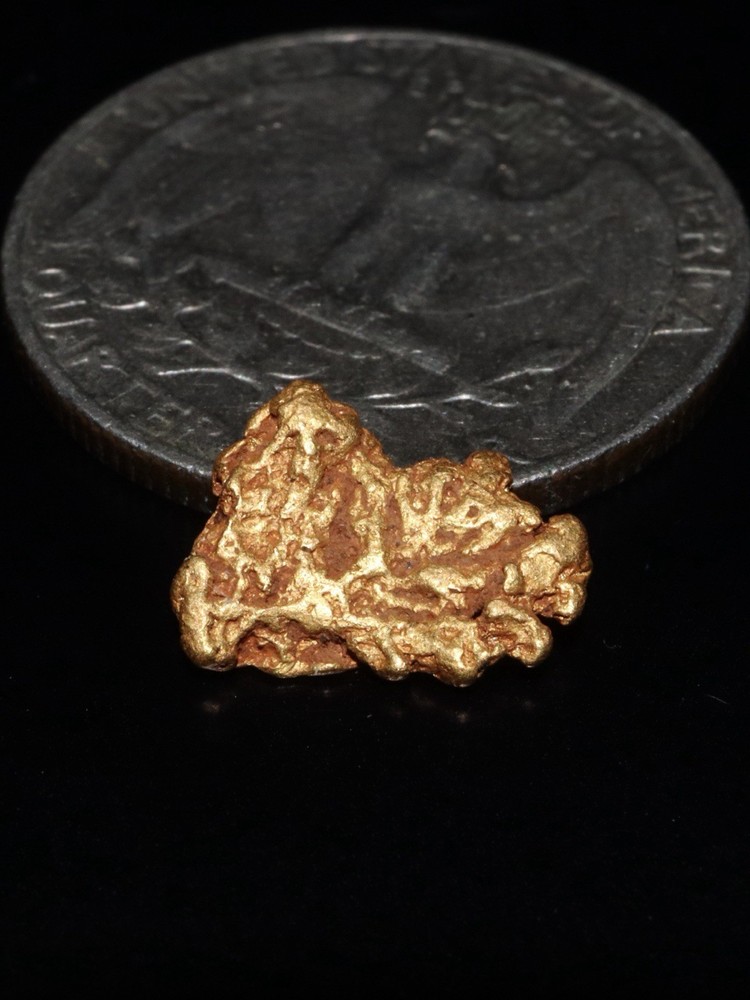 Unique 0.94 Grams California Leaf Gold With crystallization Pattern