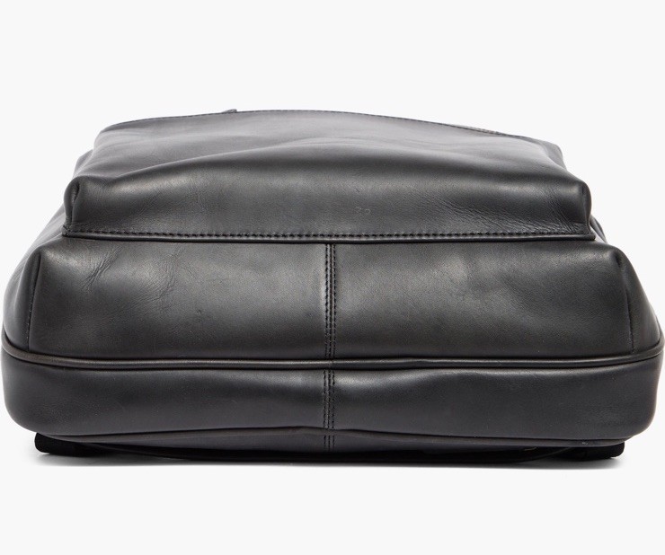 Johnston & Murphy Leather Backpack Computer Bag Slim Lightweight Commuter * NWT