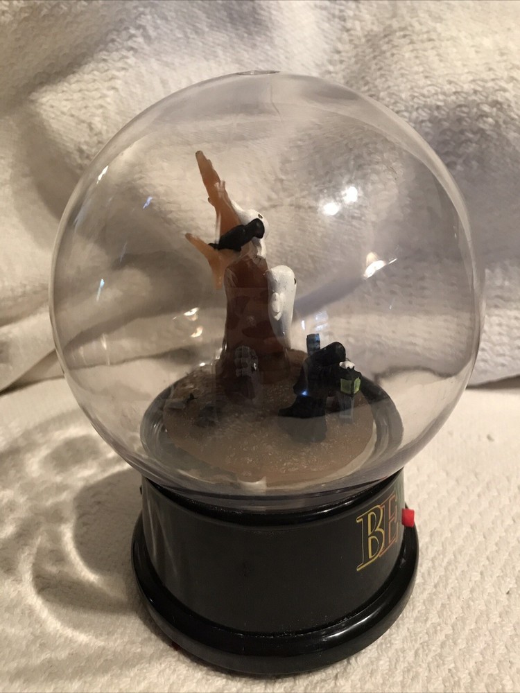 2012 Gemmy Halloween Globe Beware Cemetery Graveyard Ghosts Tornado WORKS! 6”x4”