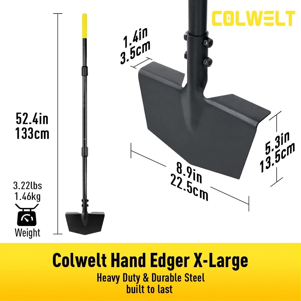 Edger Lawn Tool Extra-Tall 52.4'', Garden Edger Chopper with V-Shape Tempered...