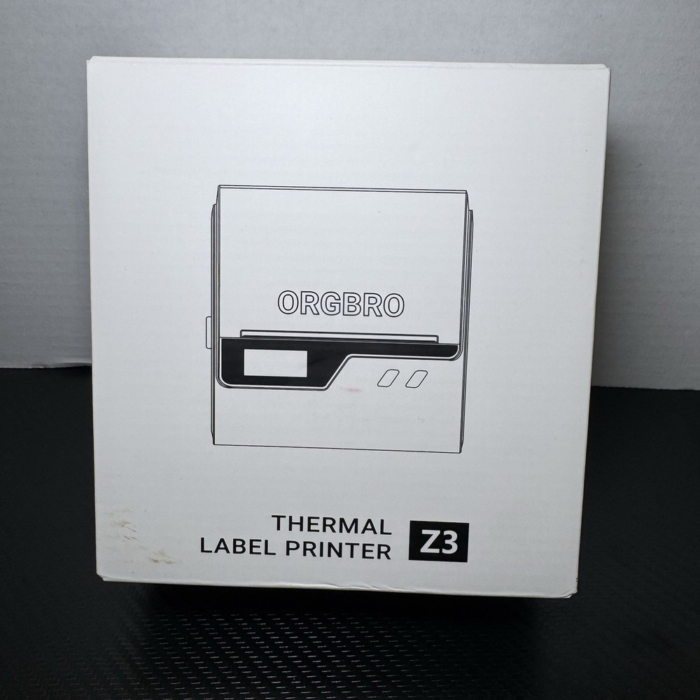 ORGBRO Label Maker Machine, Z3 Barcode Printer, 2-3 Inch Silver