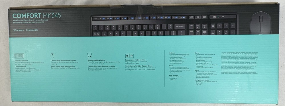 Logitech Comfort MK345 Keyboard And Mouse Combo New Sealed