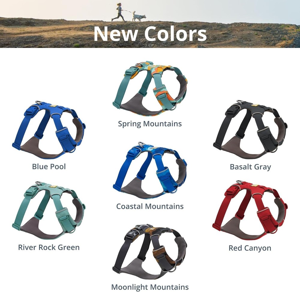 , Front Range Dog Harness, Reflective Soft Padded Everyday Harness with Dual ...