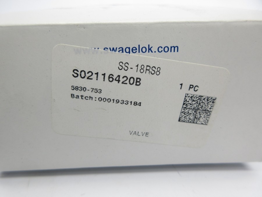 SWAGELOK SS-18RS8 5000PSI NSMP