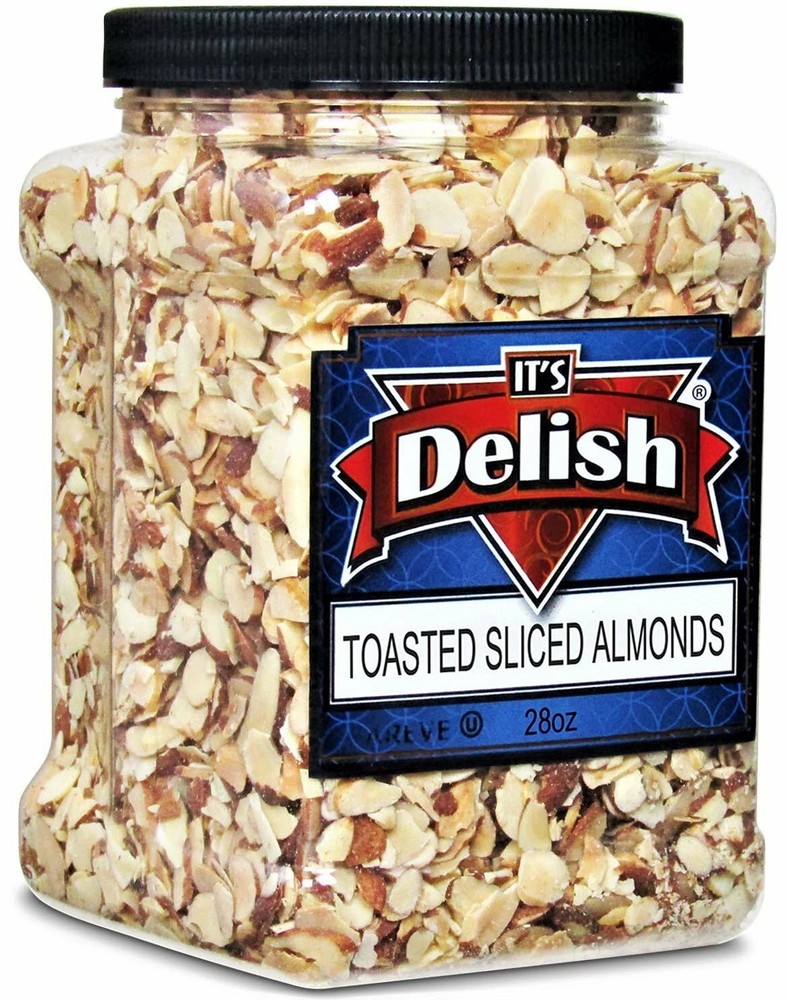 Toasted Sliced Almonds –28 OZ Bulk Reusable Jumbo container