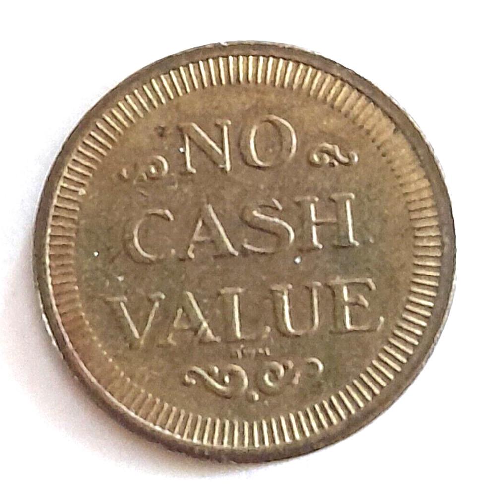 Bronze Token - "No Cash Value" & "Game World Experience It" - 1" diameter