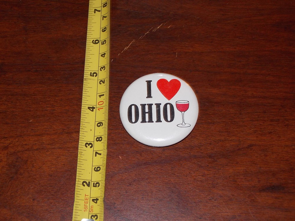 RARE OLD PINBACK BUTTON I LOVE OHIO